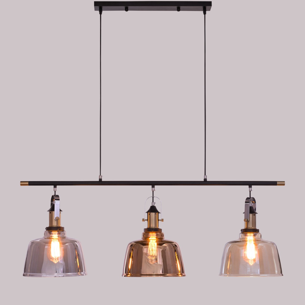 Royal Tea (Smokey Grey, Copper, Amber) Glass Pendant Light