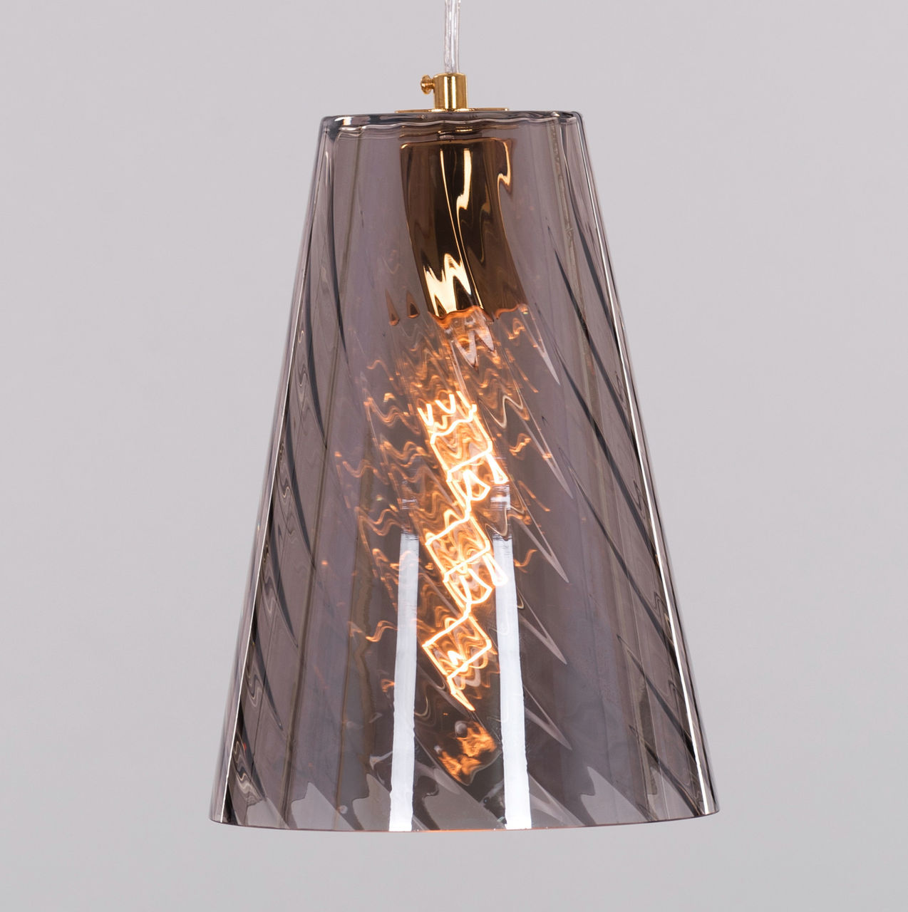 Open Sesame (Long, Smokey Grey) Glass Pendant Light