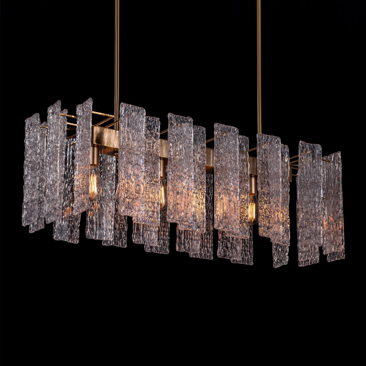 Vienna Waiting (Large, Gold) Glass Chandelier