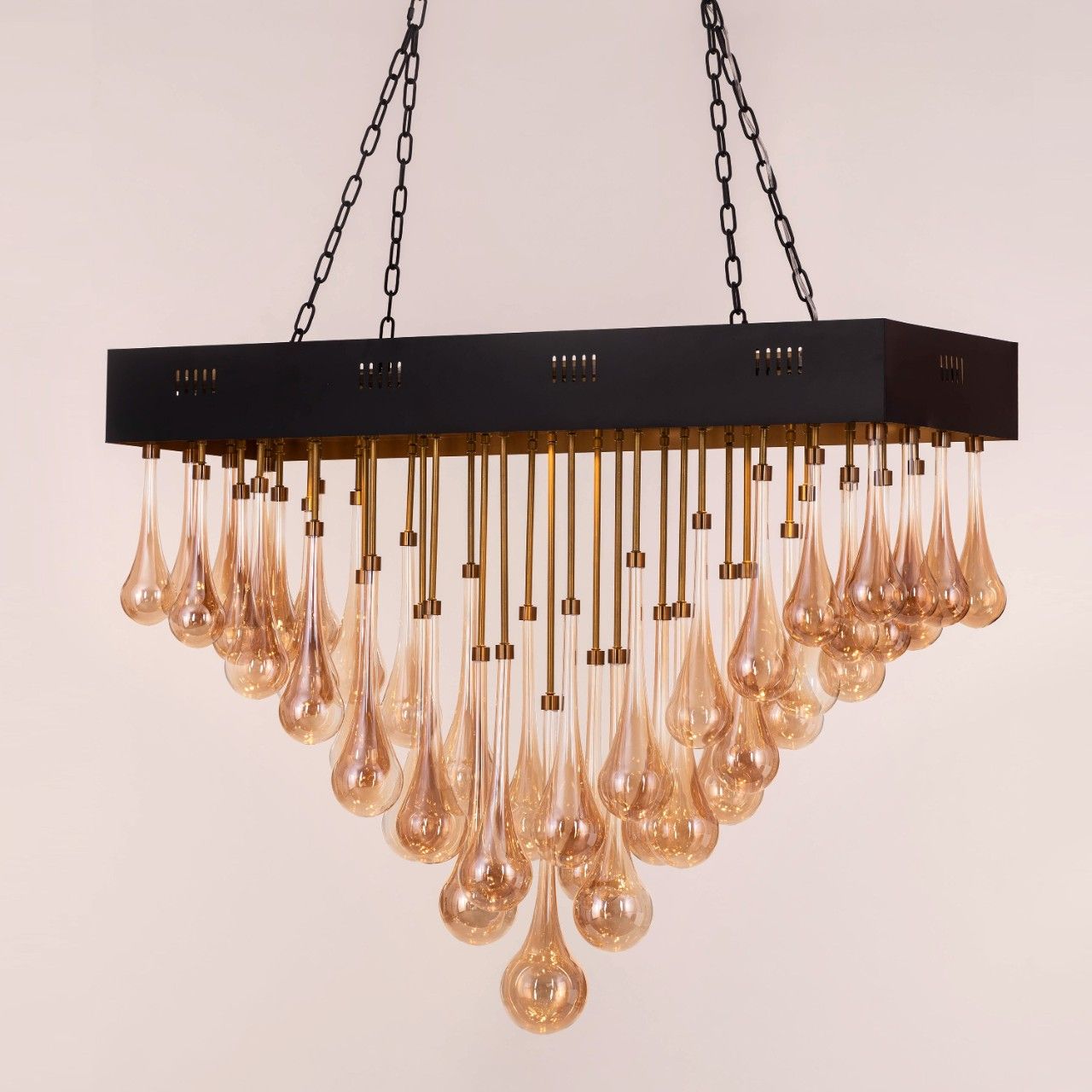 Winter Is Coming (Large, Amber, Built-In LED) Glass Chandelier