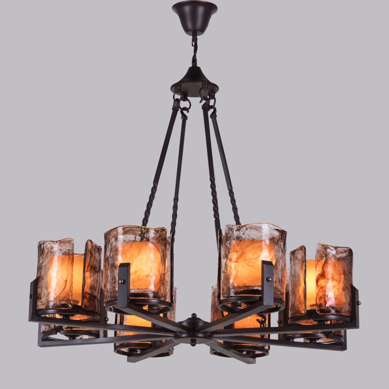 Unrequited Love (Medium, Black, 8 Hurricane) Chandelier
