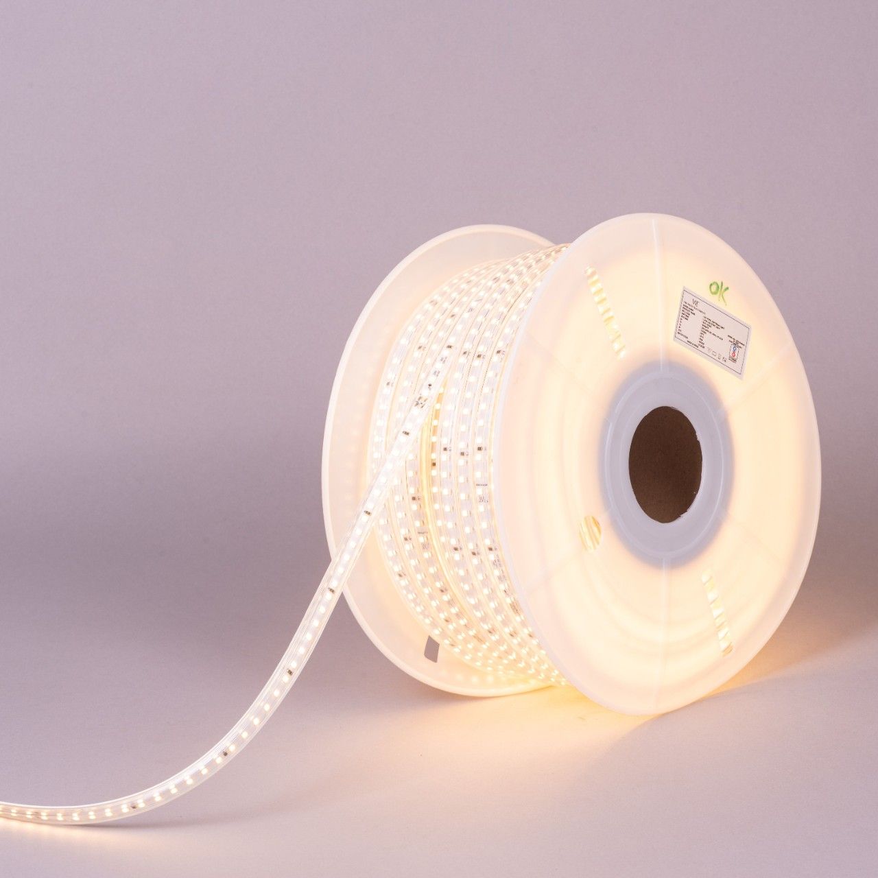 Luna- 7W/M 220V (3000K, 96 LED/M) IP65 LED Strip Lights- 50 Meter Per Roll (SL01-10048)