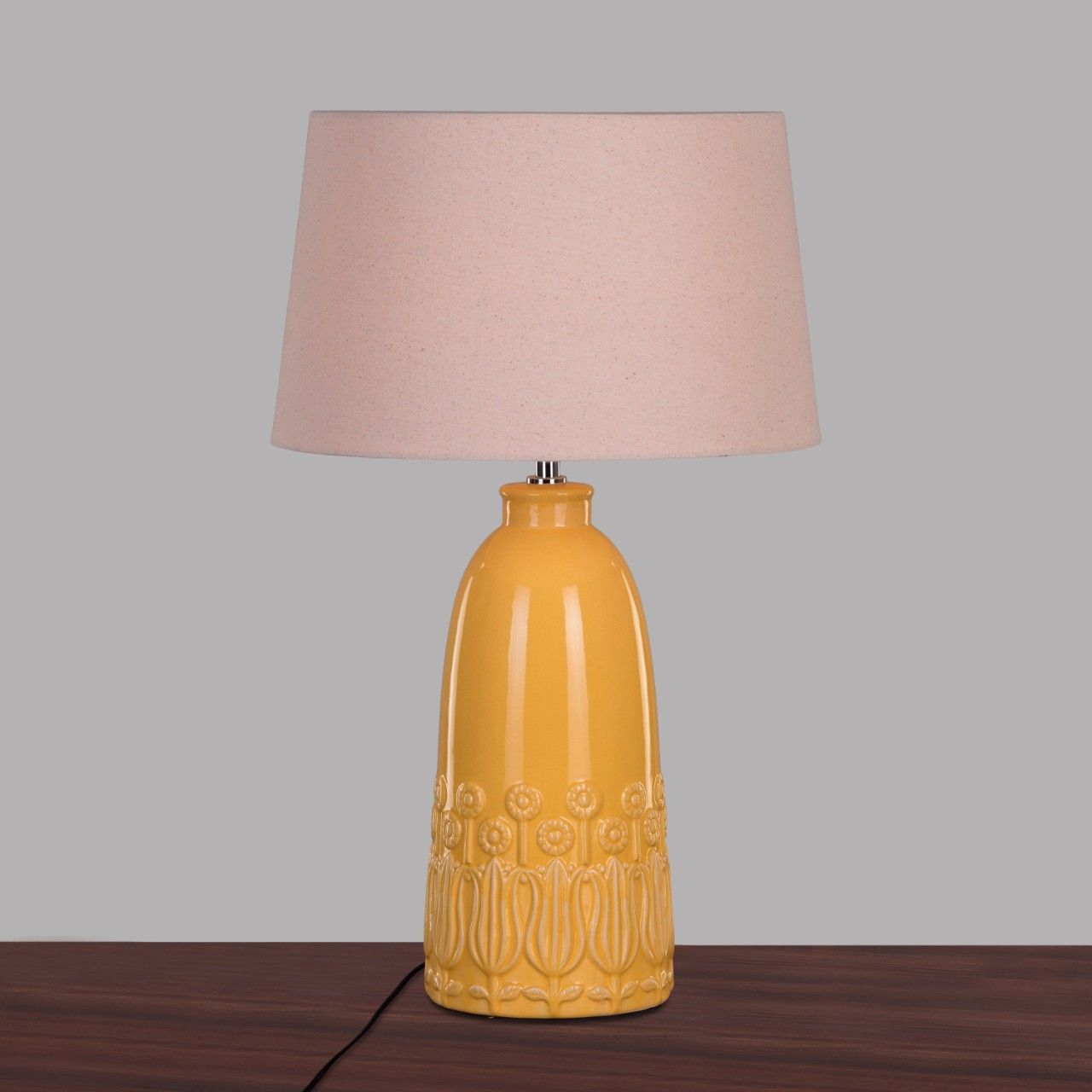 Come September (Large, Yellow) Ceramic Table Lamp