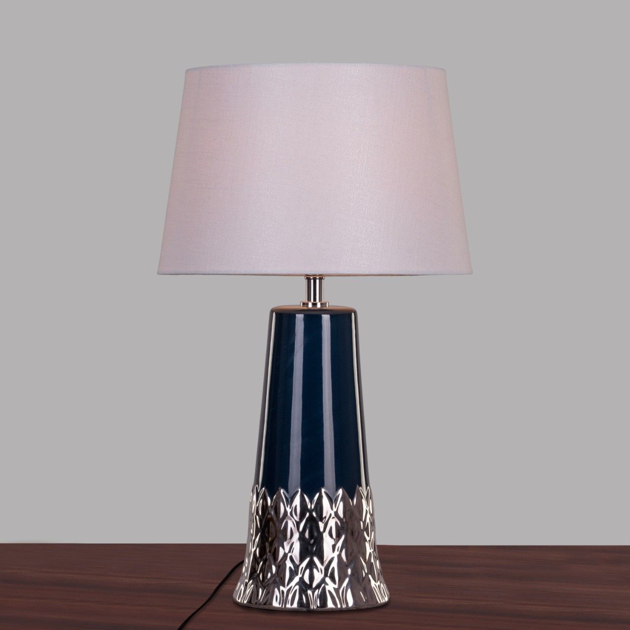 Knight For A Day (Blue, Chrome) Ceramic Table Lamp