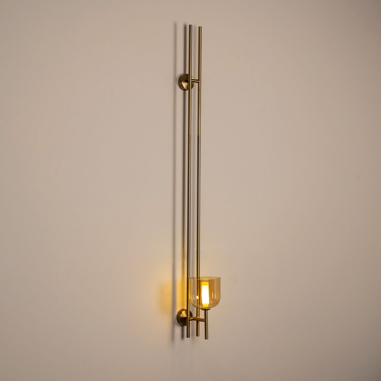 Moments Matter (Gold, Amber) Clear Glass Wall Light