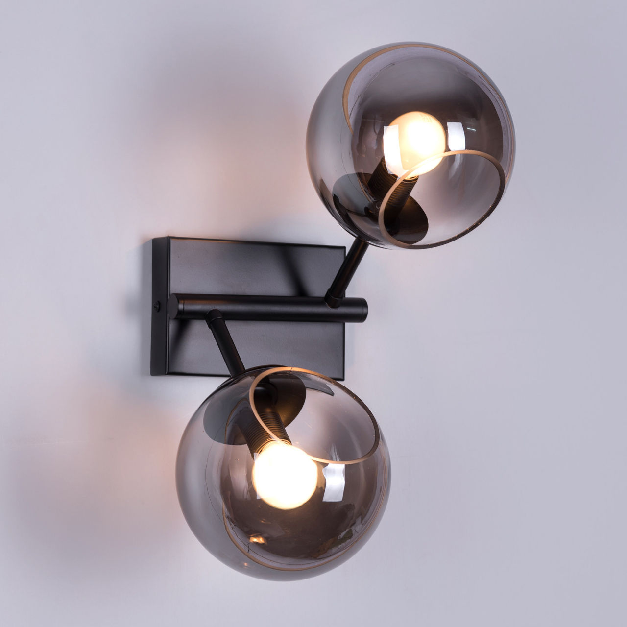 Dazzled (Black, Smokey Grey) Glass Wall Light