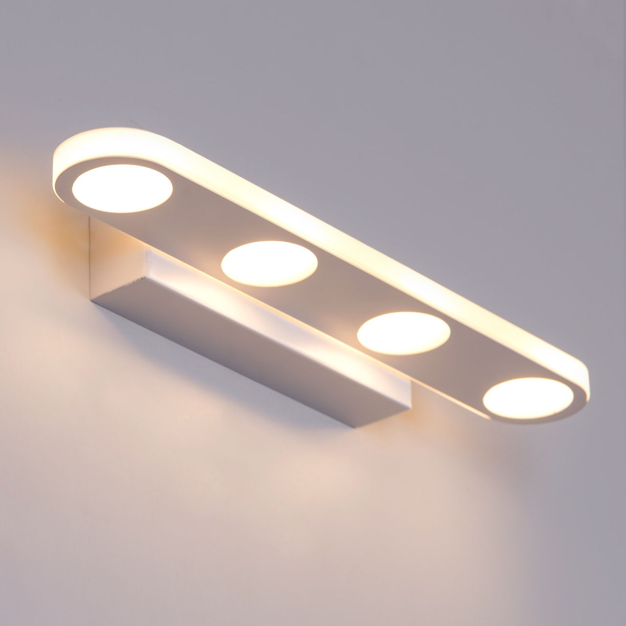 Say No More (Small, White, Built-In LED) Vanity Light