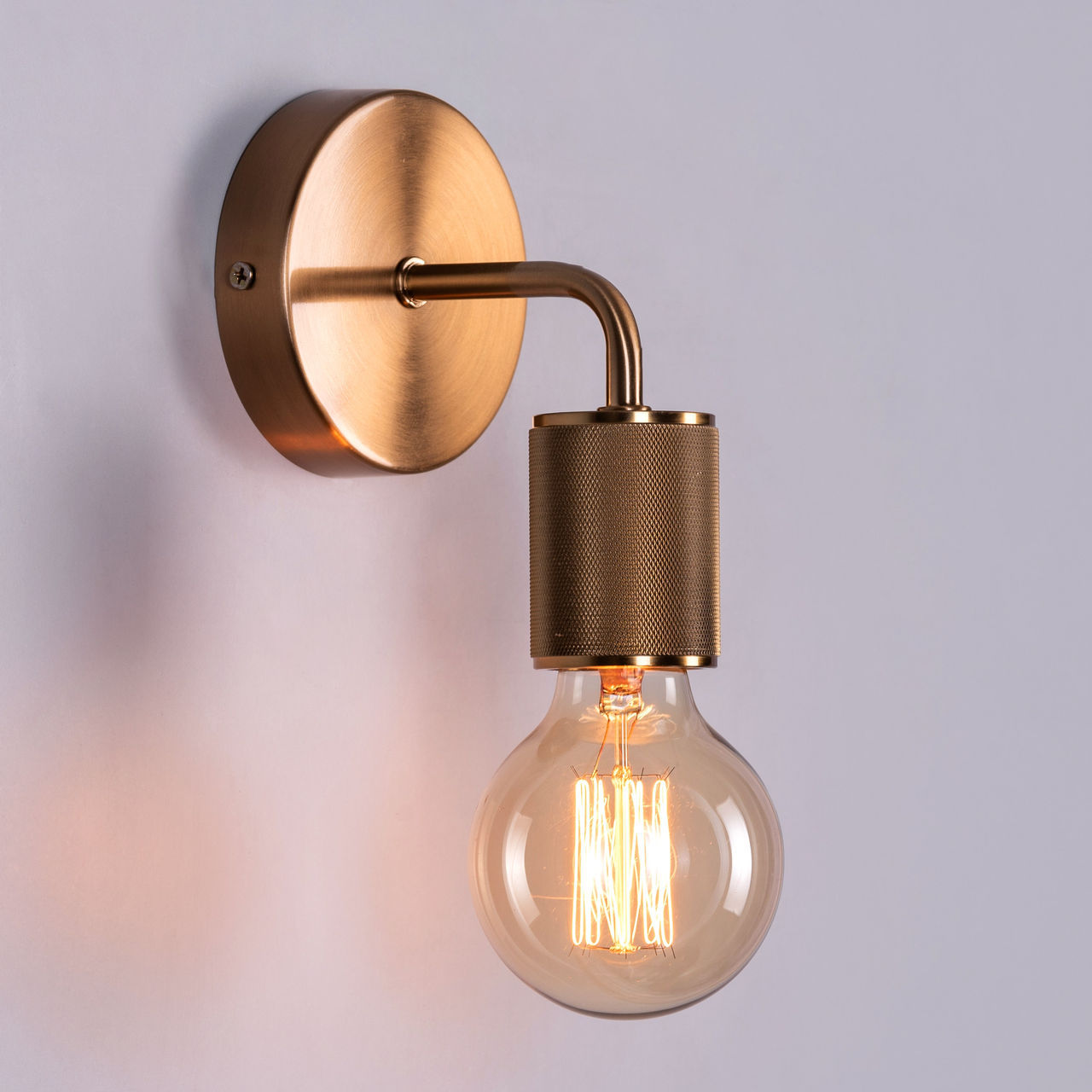 Glow Ahead (Gold) Wall Light (Edison Bulb Included)