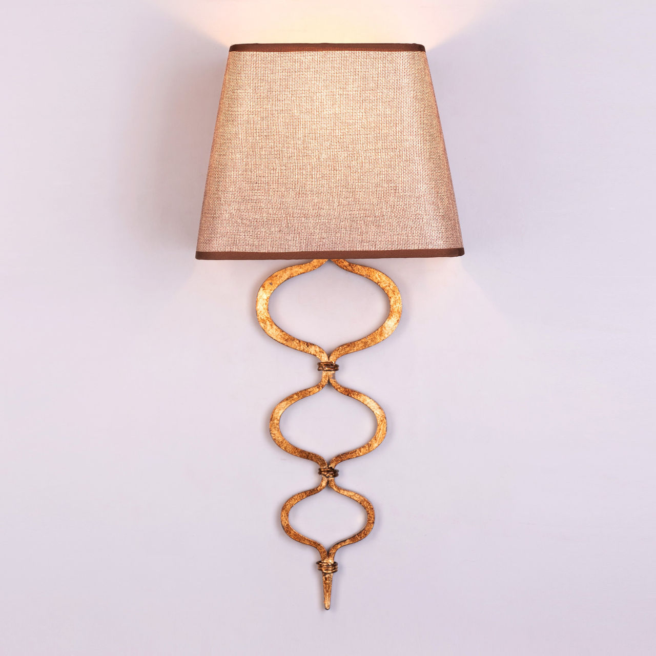 Sunlit (Light Brown,Gold Foil Finish) Wall Light