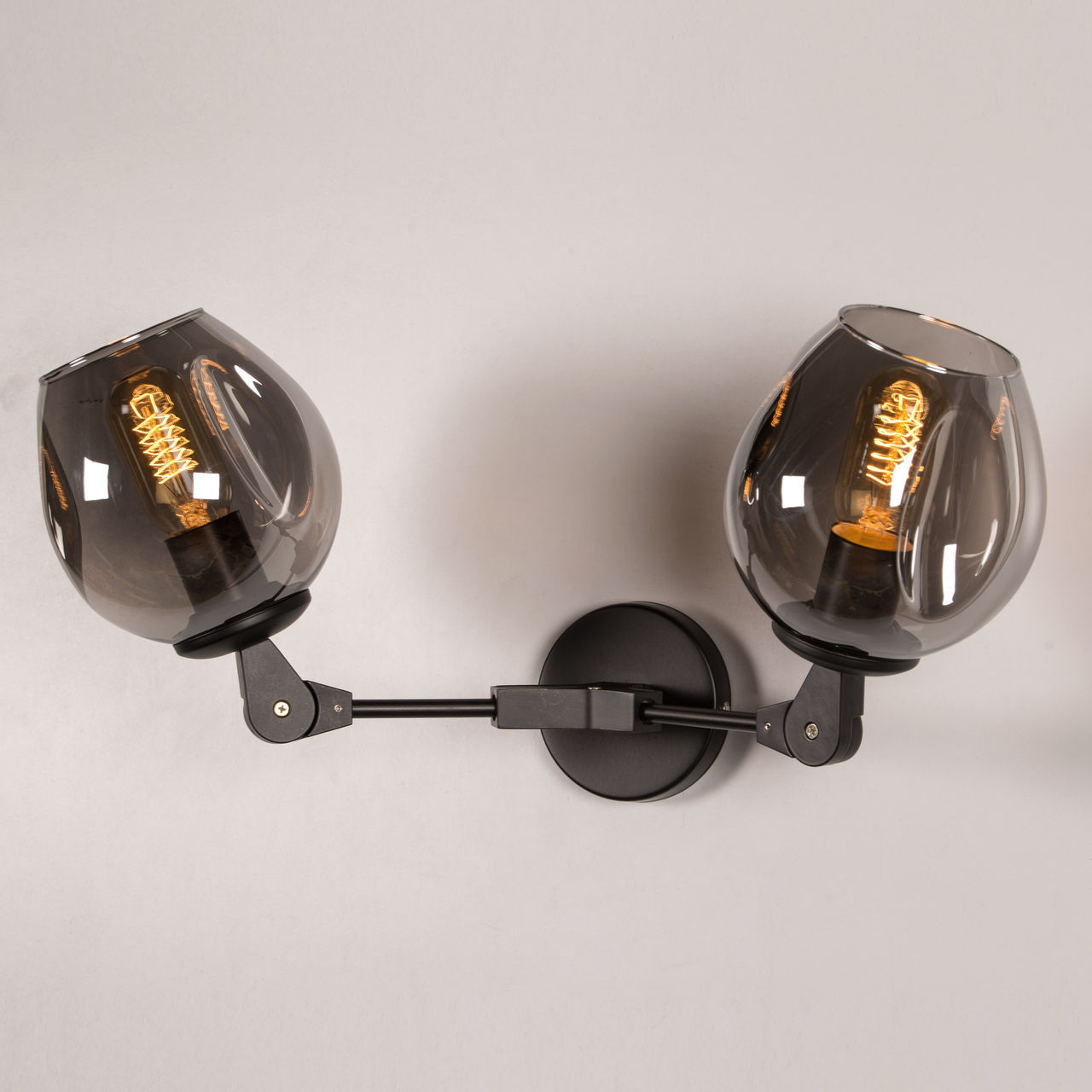 Games People Play (Black, Smokey Grey) Glass Wall Light