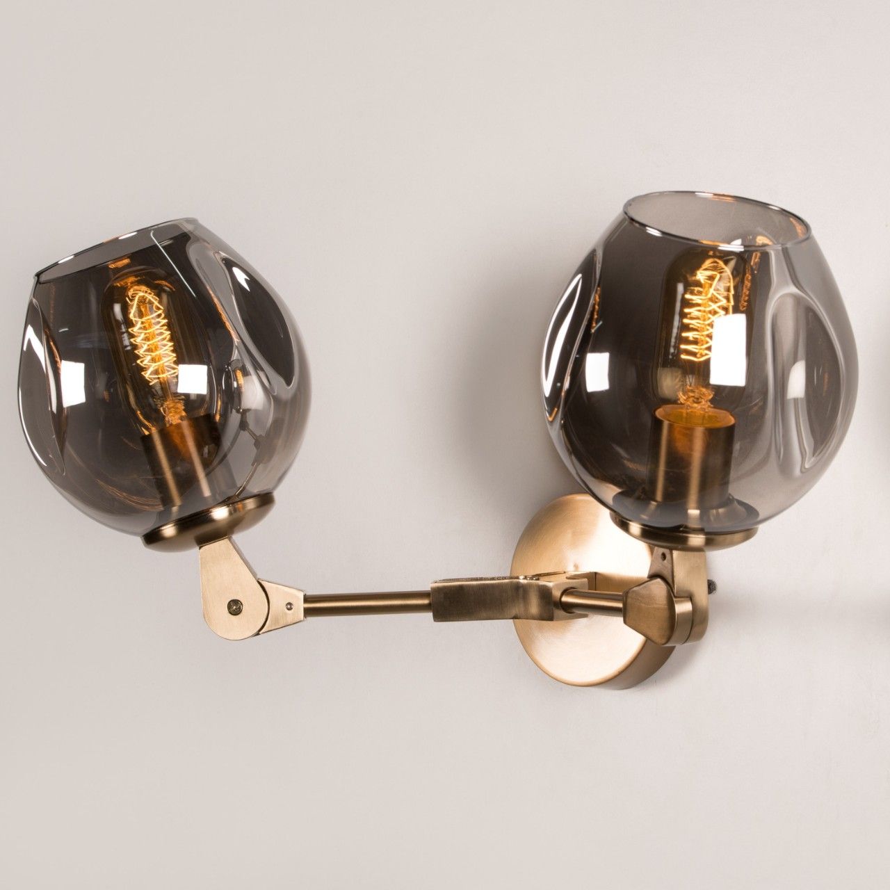 Games People Play (Gold, Smokey Grey) Glass Wall Light