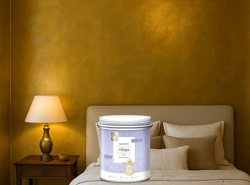 Interior room with paints