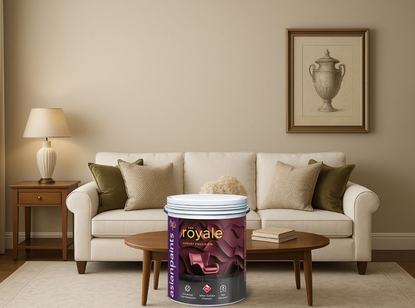 Interior room with paints