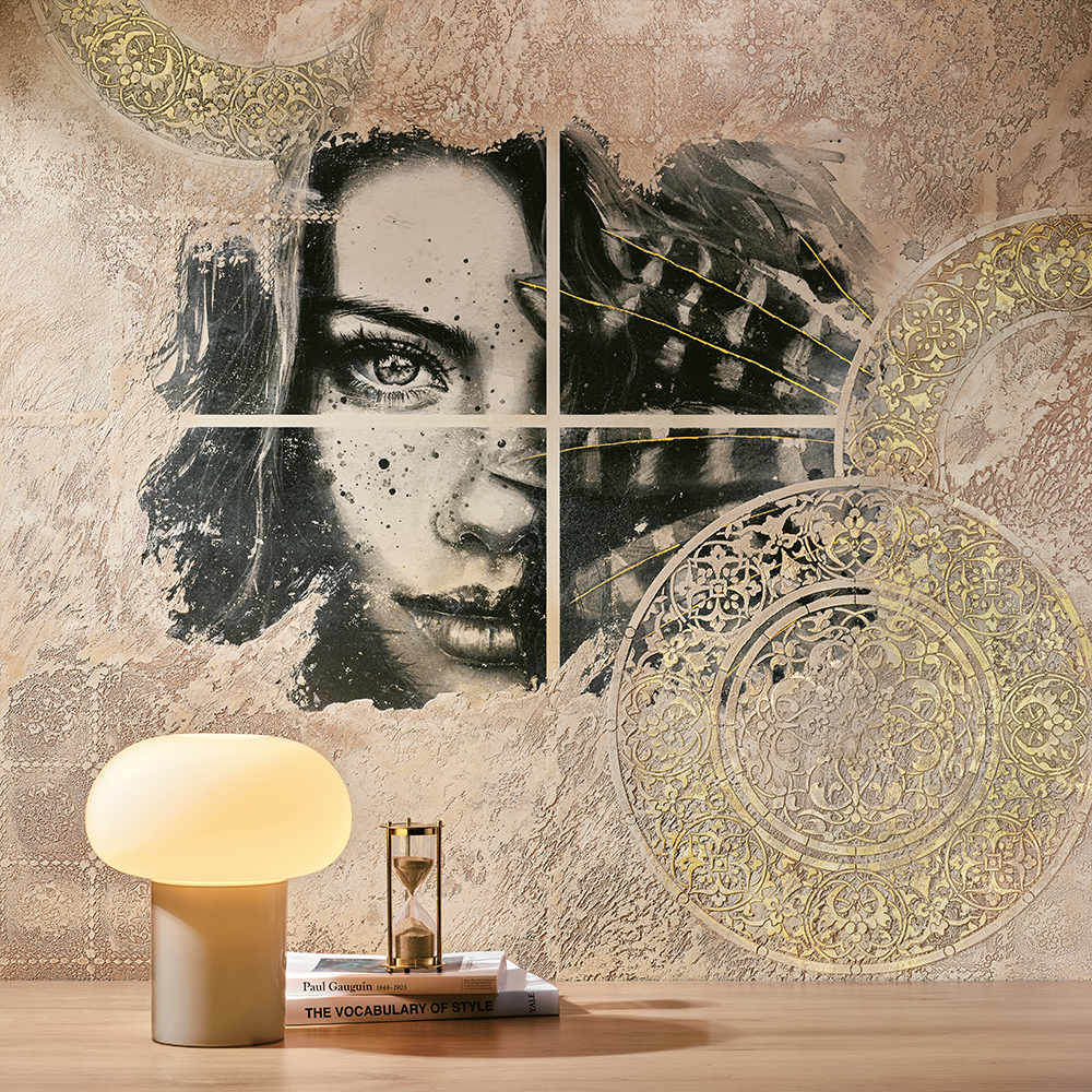 Image Transfer Paint with Calcecruda Mandala Medaillion image 1