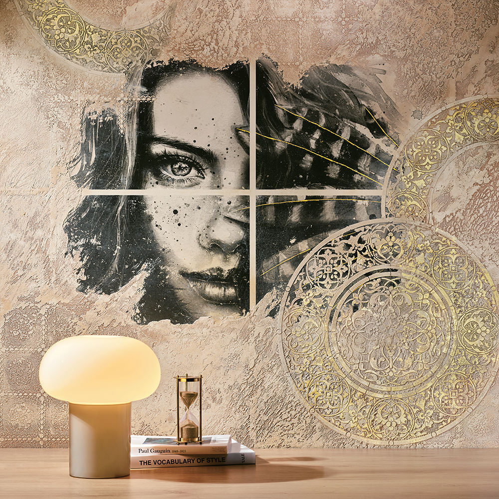 Image Transfer Paint with Calcecruda Mandala Medaillion