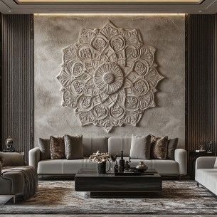 Modern home interior with decorative textures and insulation benefits