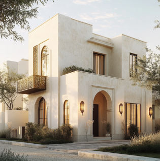 Decorative wall texture paint creating depth and character in UAE homes