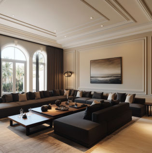 Professional wall spray painting and colour application in UAE homes