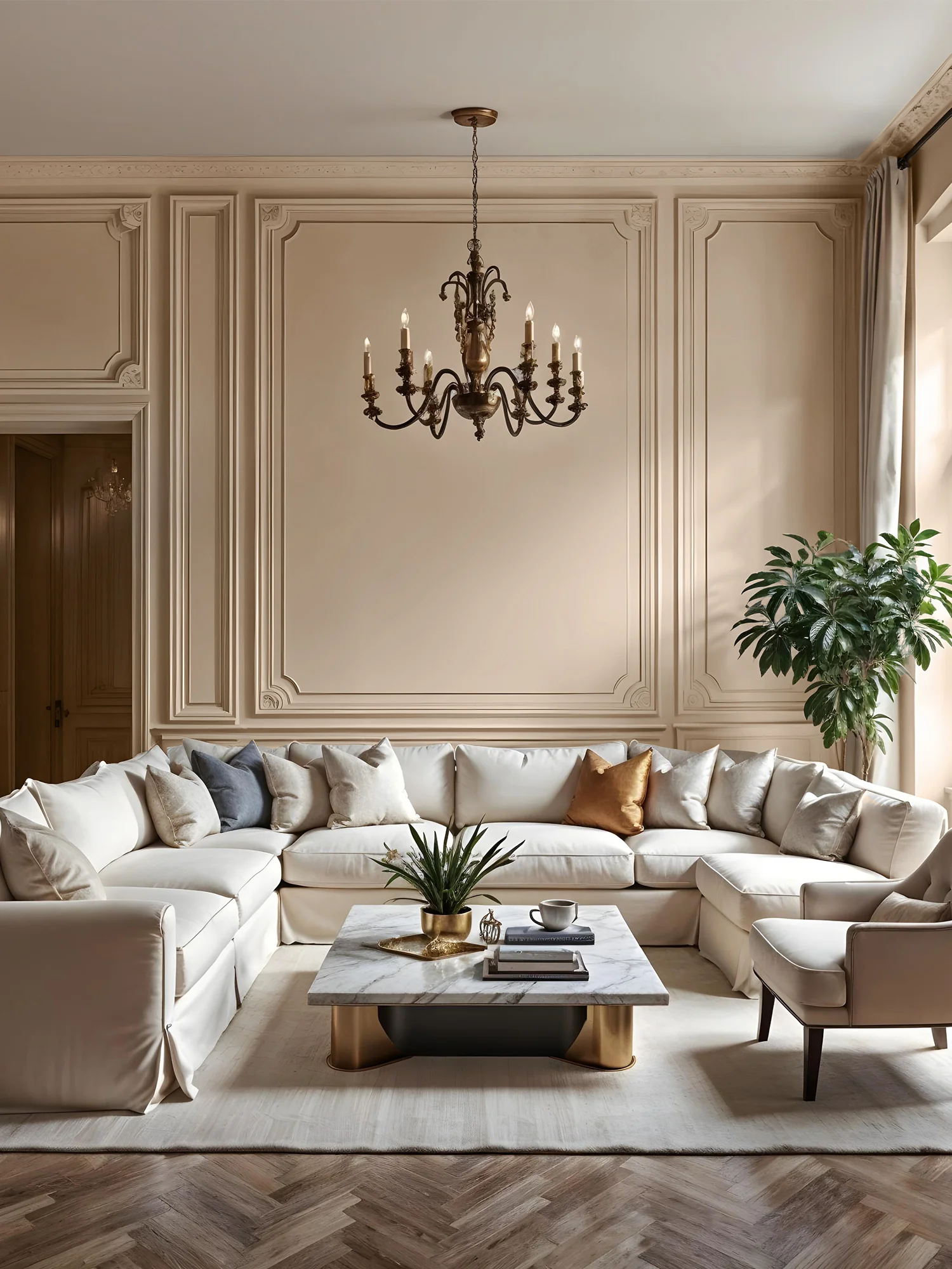 Luxurious Beige Neoclassic Inspiration