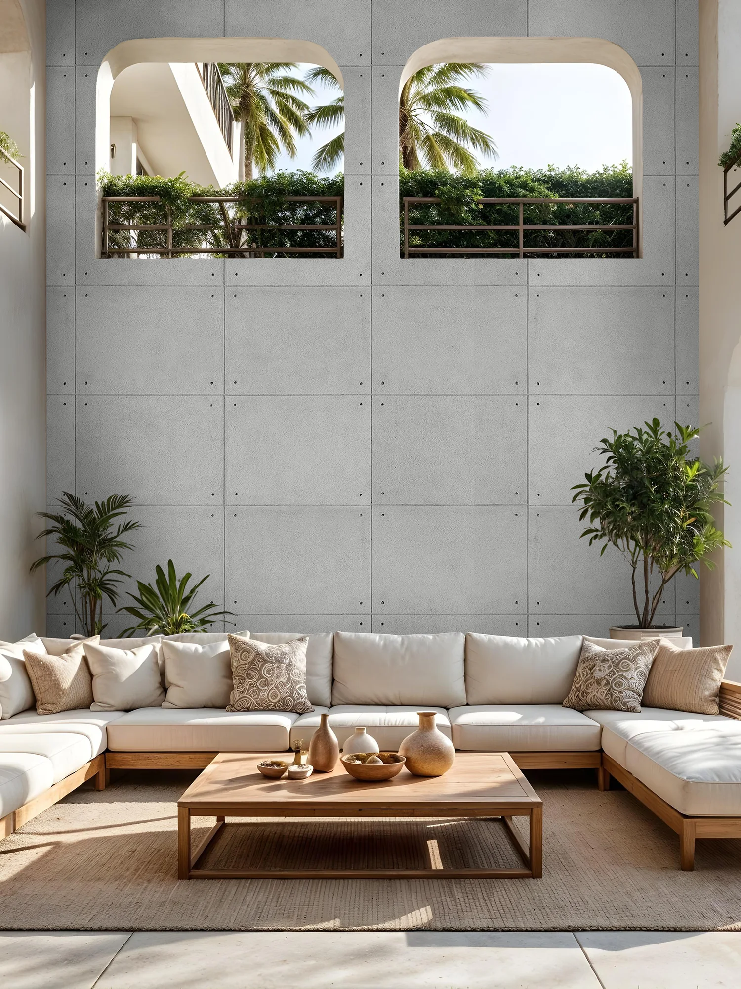 Serene Light Concrete Traditional Inspiration